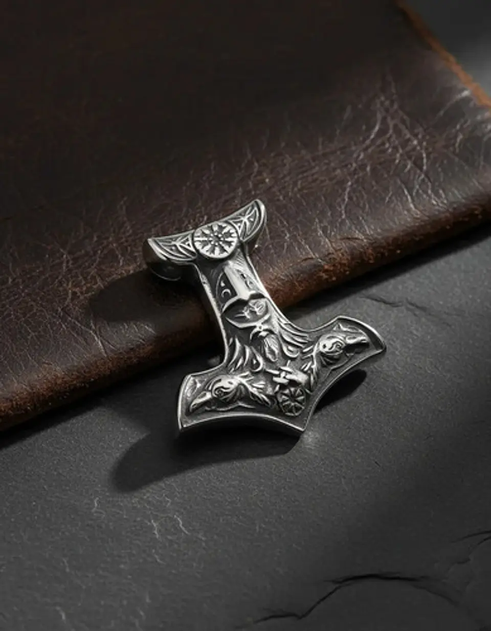 Collar Martillo Vikingo Clet Nórdico Acero Inoxidable Hombre 6