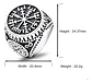 Anillo Acero Inoxidable Vikingo Berserker Color Plata Hombre - Miniatura 2