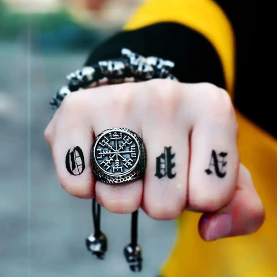 Anillo Acero Inoxidable Vikingo Berserker Color Plata Hombre 5