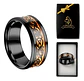 Anillo Hombre Dragón Brilla En La Oscuridad Acero Inoxidable - Miniatura 1