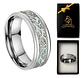 Anillo Hombre Dragón Brilla En La Oscuridad Acero Inoxidable - Miniatura 8