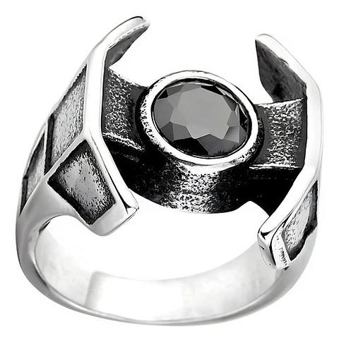 Anillo Star Wars Spacecraft Darth Acero Inoxidable Hombre