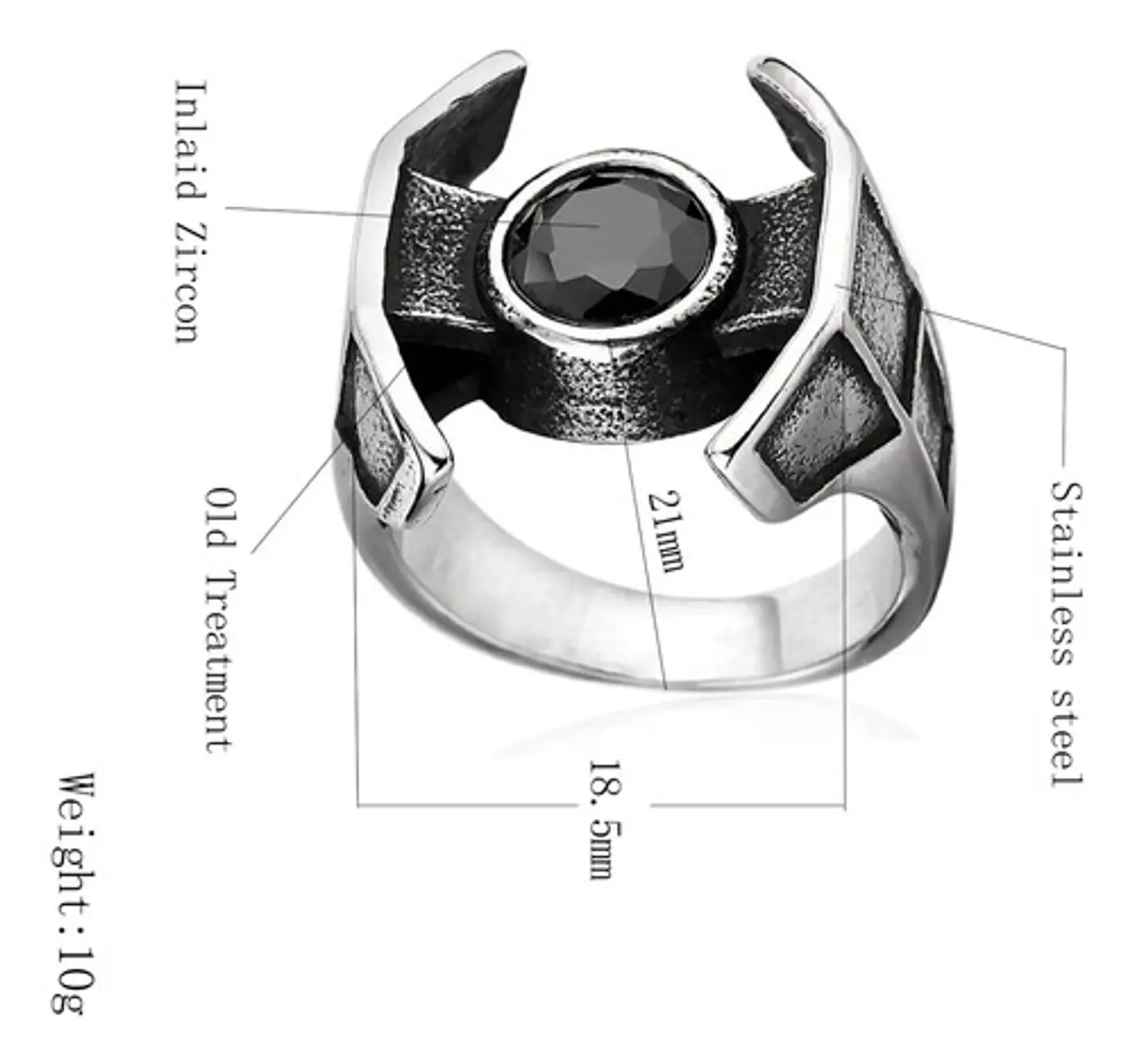 Anillo Star Wars Spacecraft Darth Acero Inoxidable Hombre 2