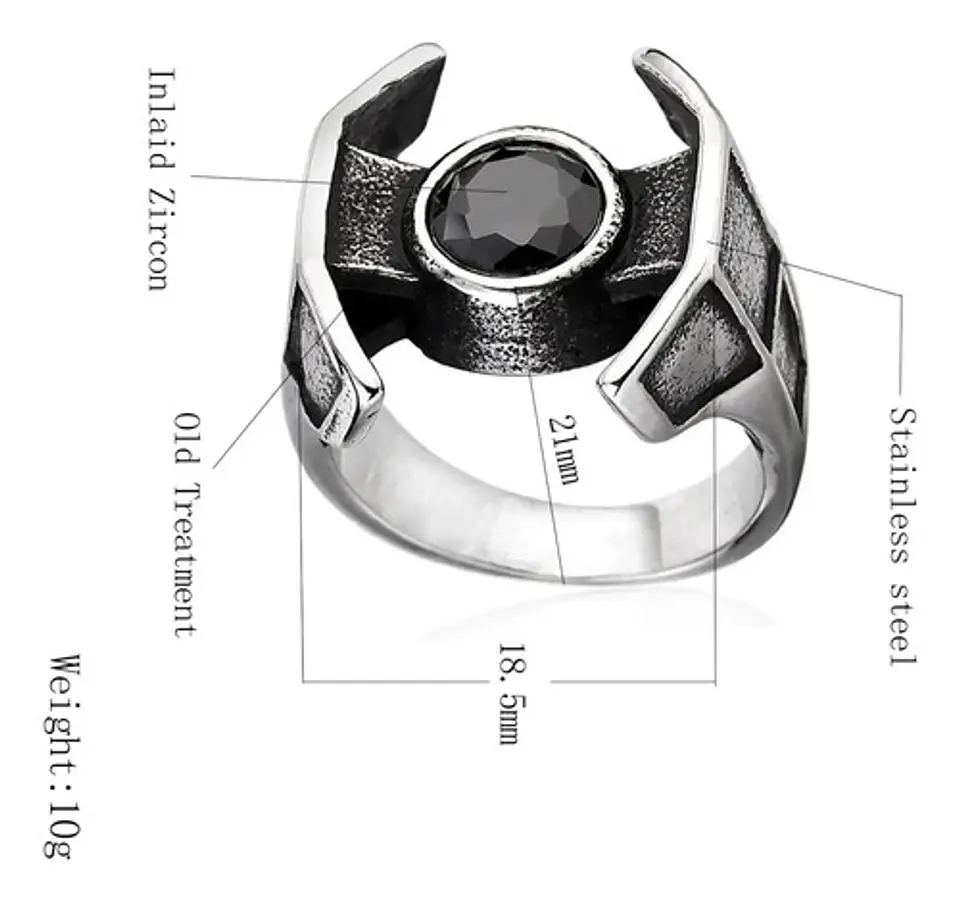 Anillo Star Wars Spacecraft Darth Acero Inoxidable Hombre 2