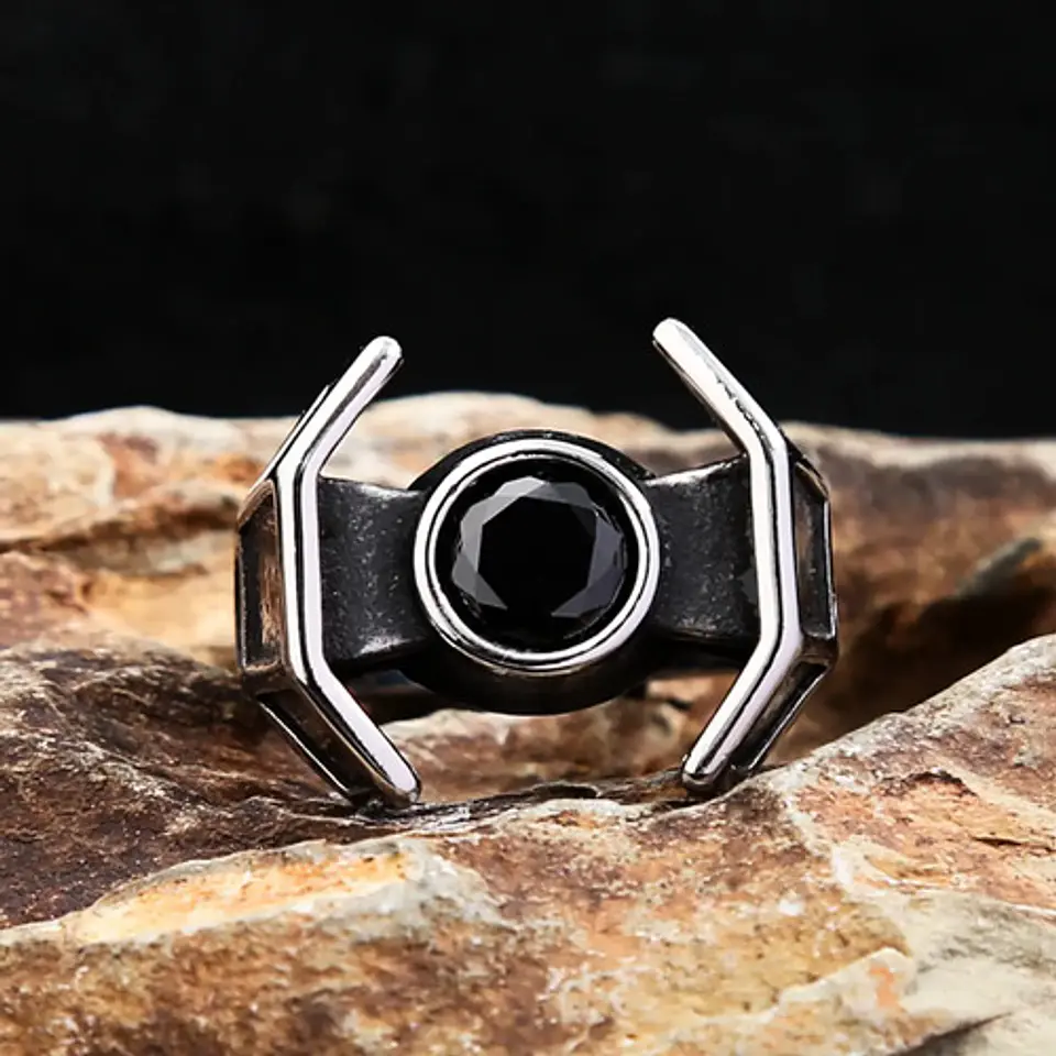 Anillo Star Wars Spacecraft Darth Acero Inoxidable Hombre 6