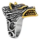 Anillo Color Plata Lobo Vikingo Acero Inoxidable Para Hombre - Miniatura 1
