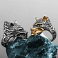 Anillo Color Plata Lobo Vikingo Acero Inoxidable Para Hombre - Miniatura 8