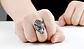 Anillo Color Plata Lobo Vikingo Acero Inoxidable Para Hombre - Miniatura 14