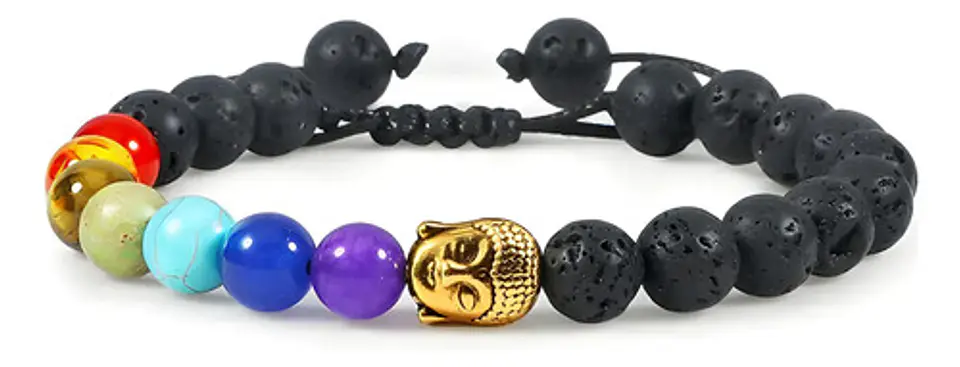 Pulsera Piedras 7 Chakra Árbol De La Vida Para Mujer Hombre 1