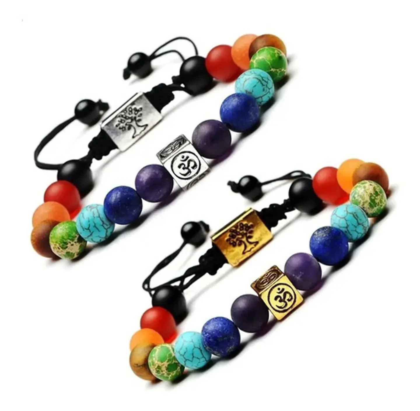 Pulsera Piedras 7 Chakra Árbol De La Vida Para Mujer Hombre 13