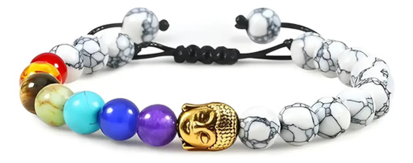 Pulsera Piedras 7 Chakra Árbol De La Vida Para Mujer Hombre 17