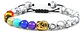 Pulsera Piedras 7 Chakra Árbol De La Vida Para Mujer Hombre - Miniatura 17