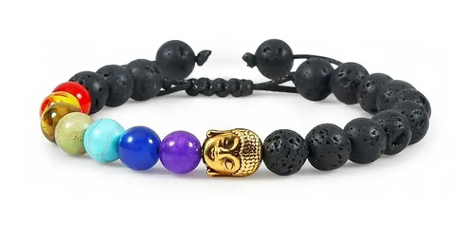 Pulsera Piedras 7 Chakra Árbol De La Vida Para Mujer Hombre 22