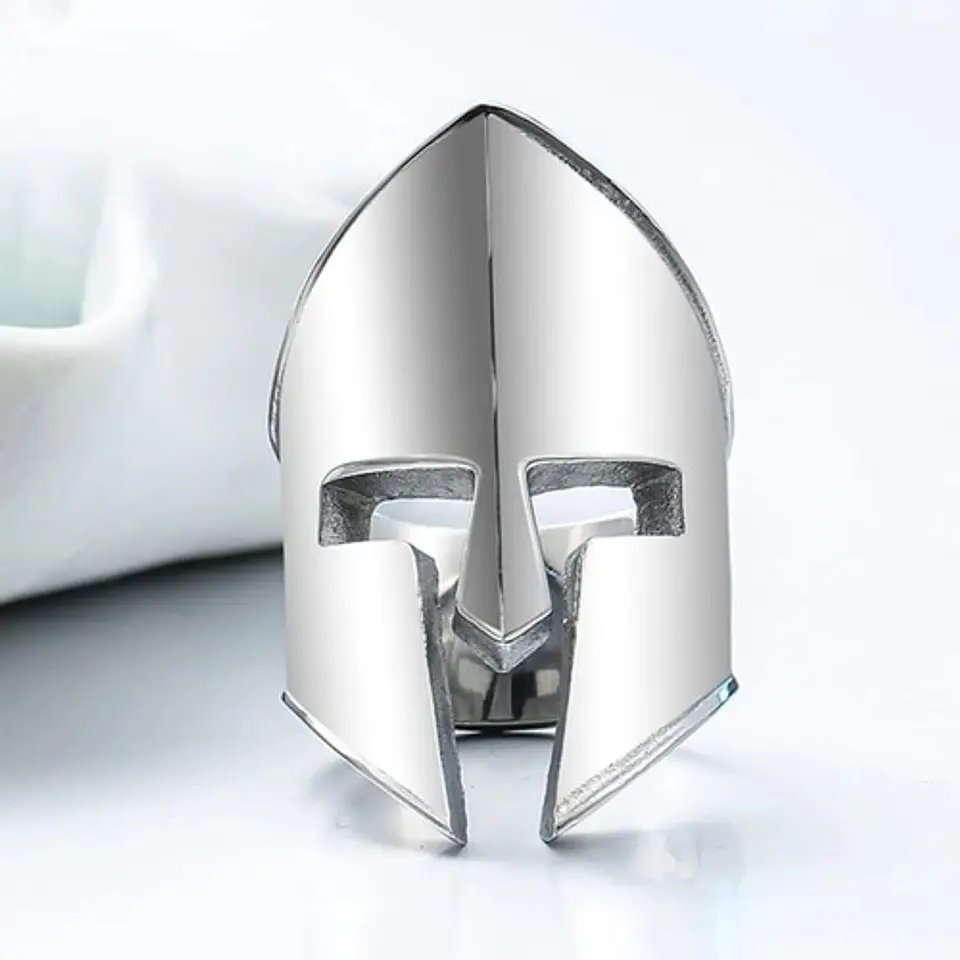 Anillo Guerrero Gladiador Espartano Acero Inoxidable Hombre 9