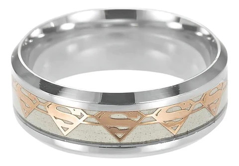 Anillo Superman Brilla En La Oscuridad Fluorescente Hombre  