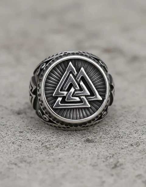 Anillo Celta Nórdico Vikingo Amuleto Acero Inoxidable Hombre