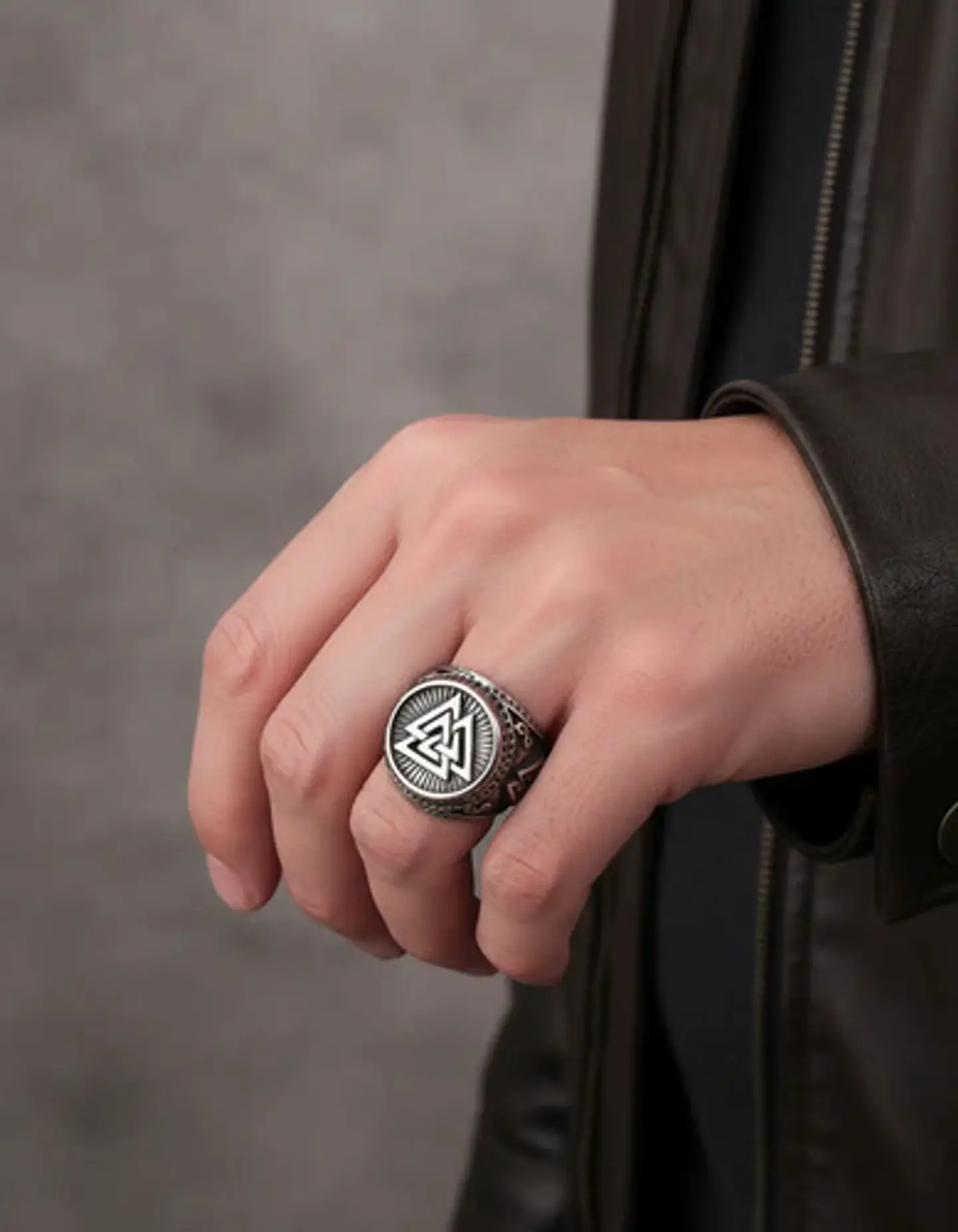 Anillo Celta Nórdico Vikingo Amuleto Acero Inoxidable Hombre 4