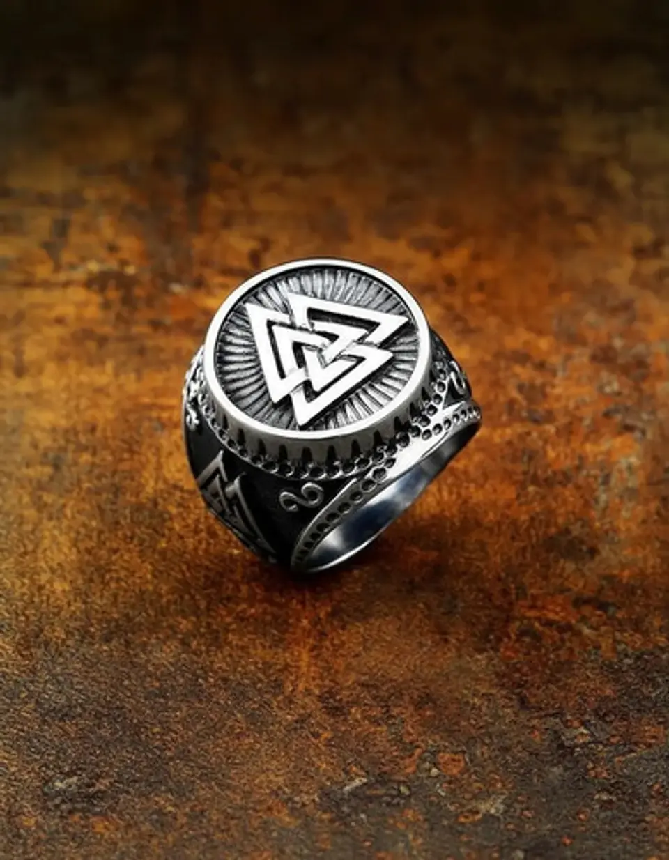 Anillo Celta Nórdico Vikingo Amuleto Acero Inoxidable Hombre 7
