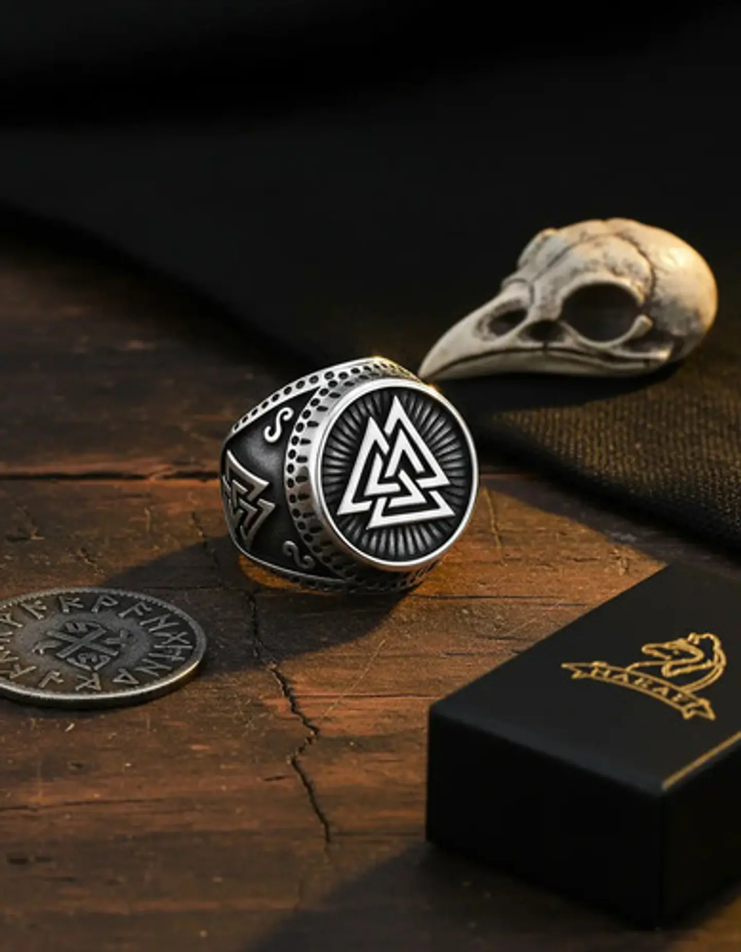 Anillo Celta Nórdico Vikingo Amuleto Acero Inoxidable Hombre 8