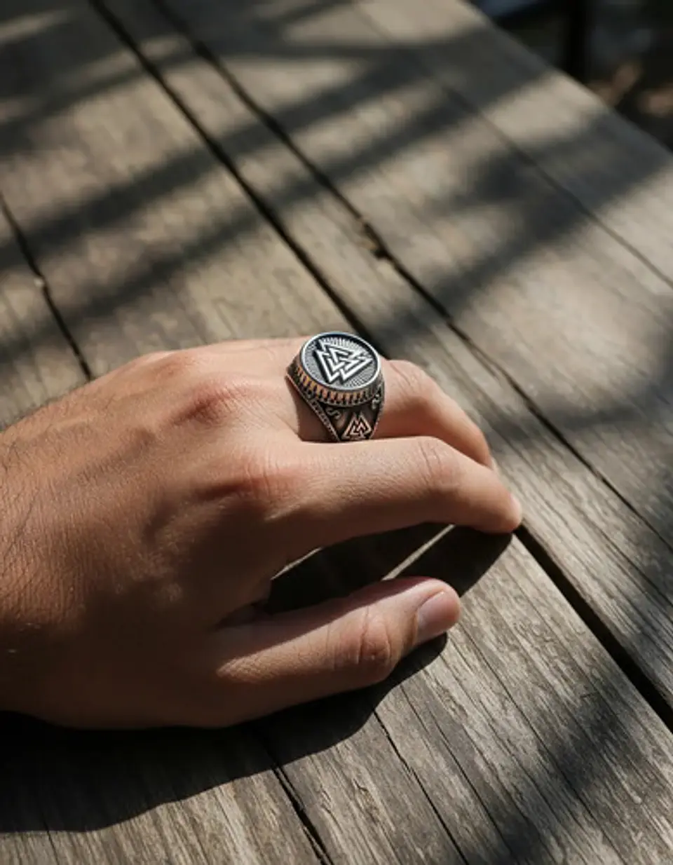 Anillo Celta Nórdico Vikingo Amuleto Acero Inoxidable Hombre 10