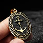 Collar Para Hombre Dije Ancla Militar Color Oro Hip Hop Punk - Miniatura 5