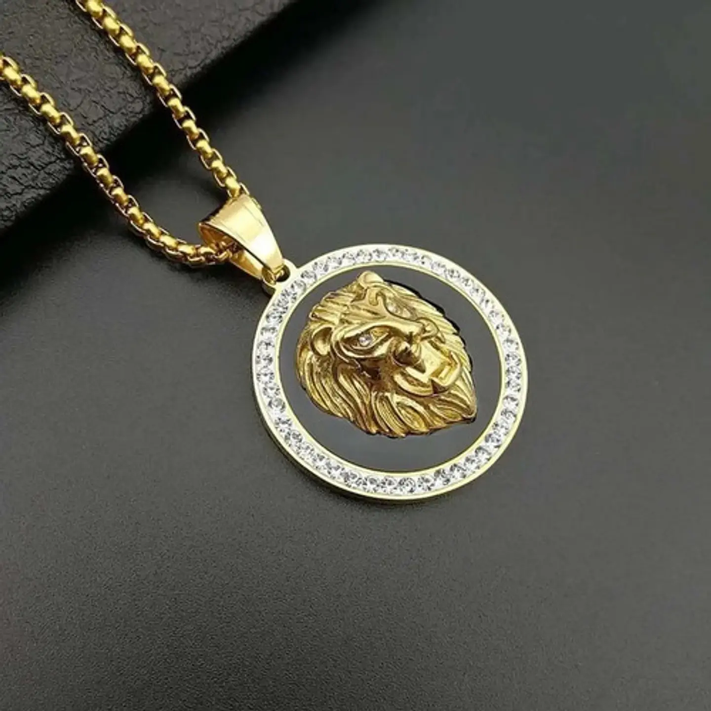 Collar Colgante Cabeza Leon Hip Hop Acero Inoxidable Hombre 5