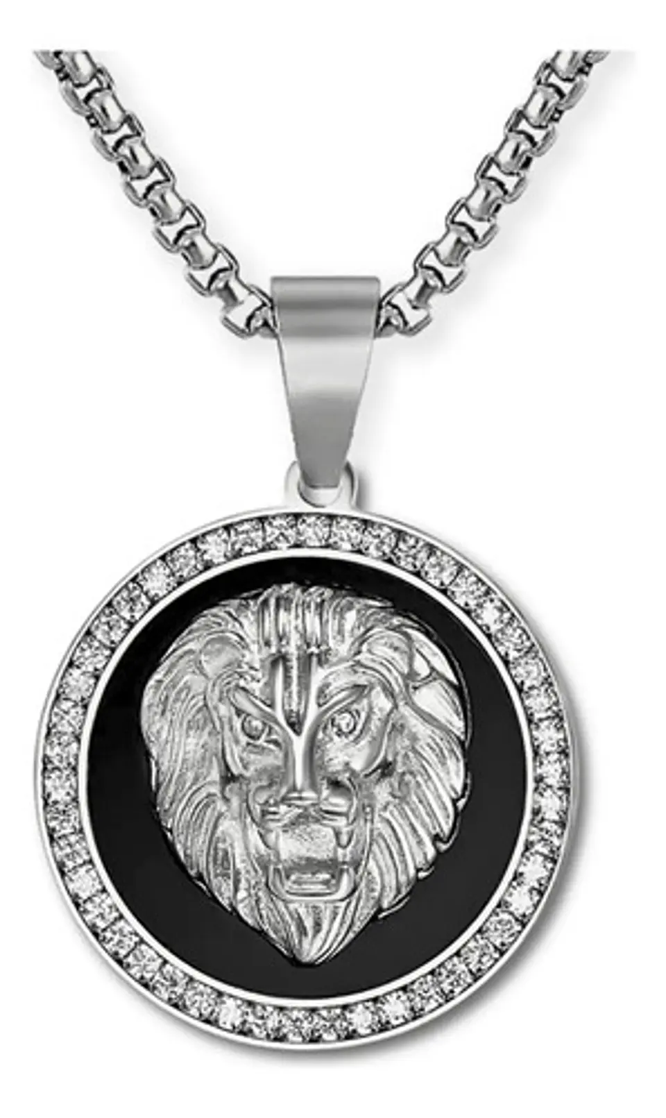 Collar Colgante Cabeza Leon Hip Hop Acero Inoxidable Hombre 10
