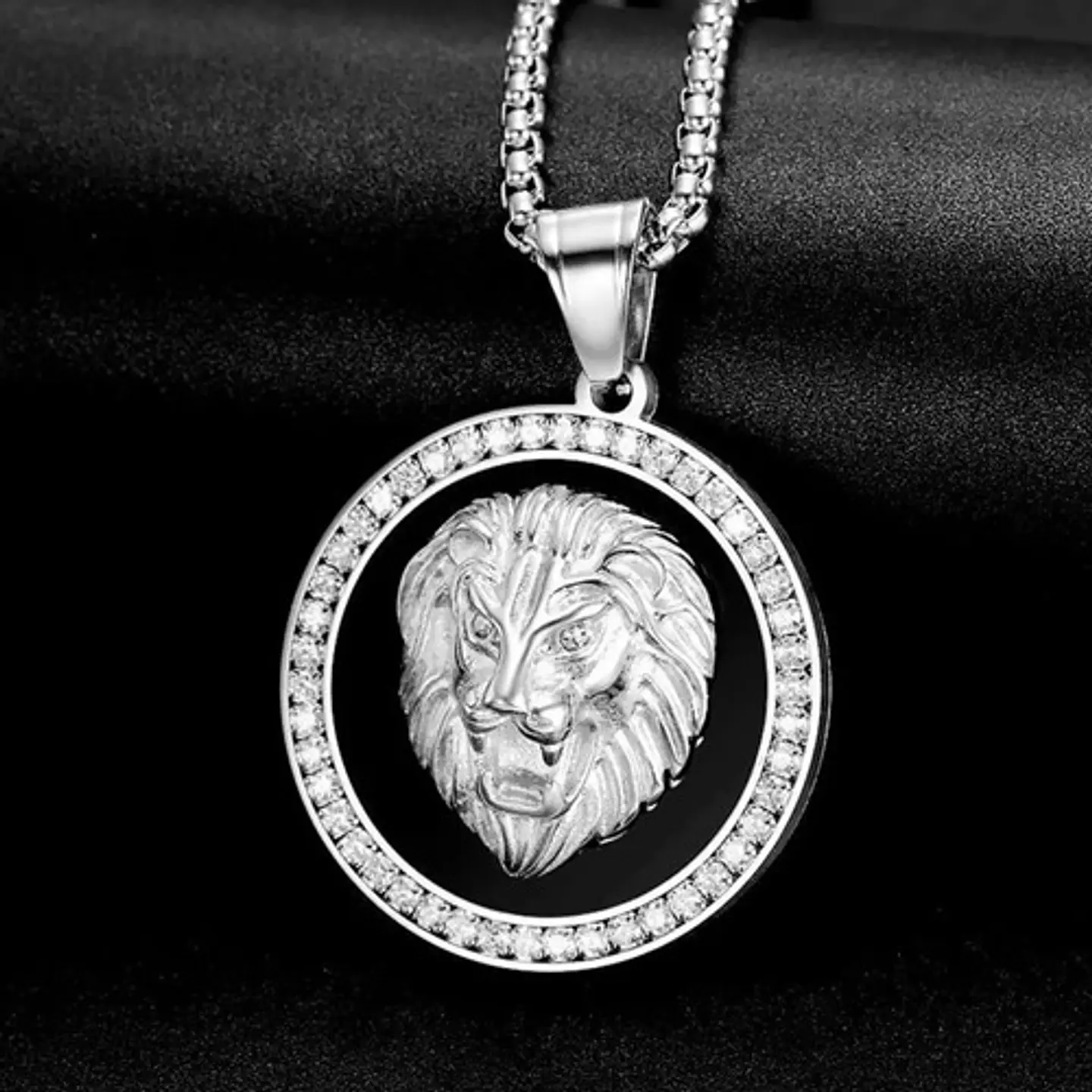 Collar Colgante Cabeza Leon Hip Hop Acero Inoxidable Hombre 11