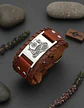Pulsera Para Hombre Brazalete De Cuero Dragón Vikingo - Miniatura 8