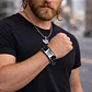 Pulsera Para Hombre Brazalete De Cuero Dragón Vikingo - Miniatura 13