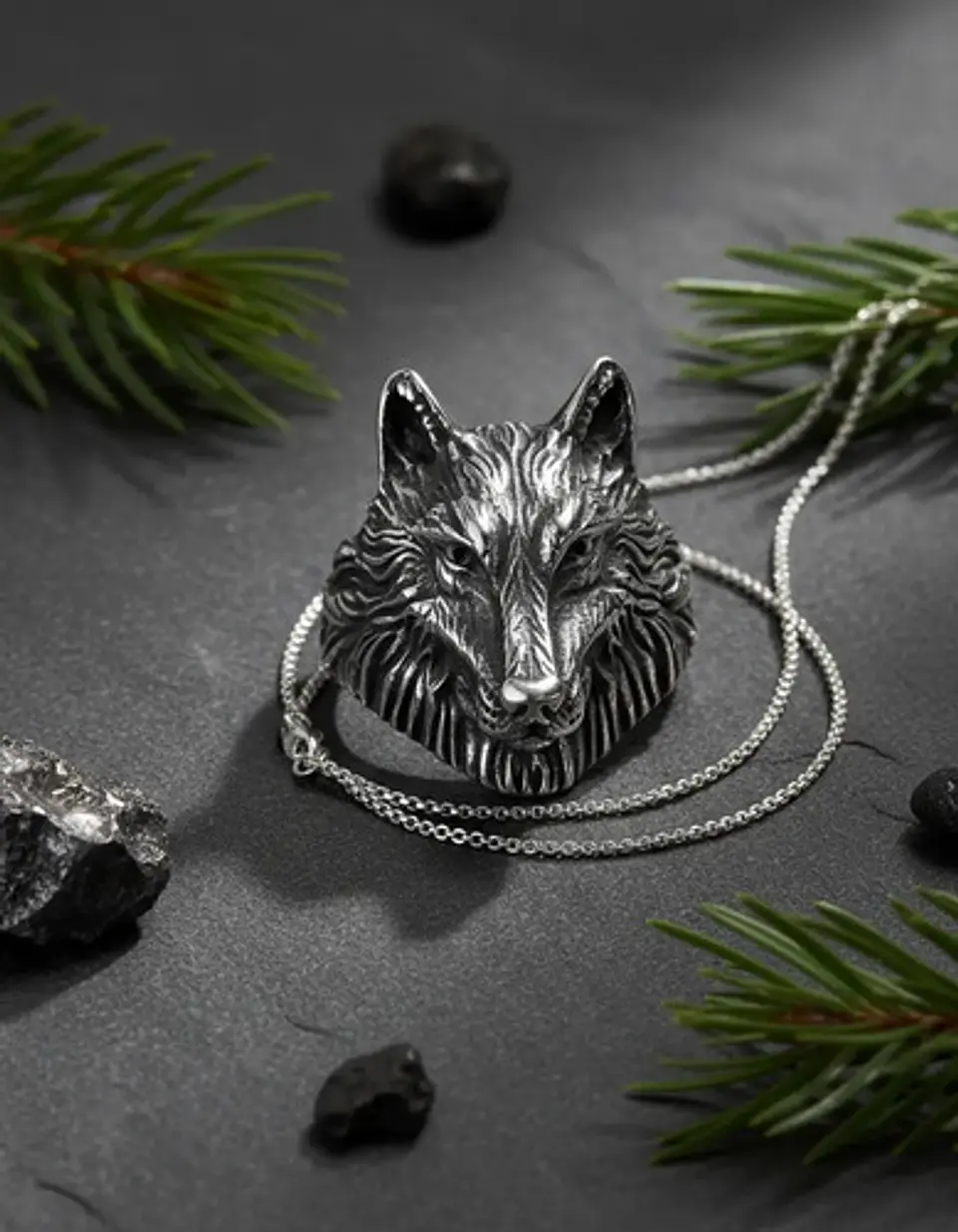 Anillo Lobo Vikingo Color Plata Acero Inoxidable Para Hombre 3