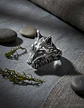 Anillo Lobo Vikingo Color Plata Acero Inoxidable Para Hombre - Miniatura 4