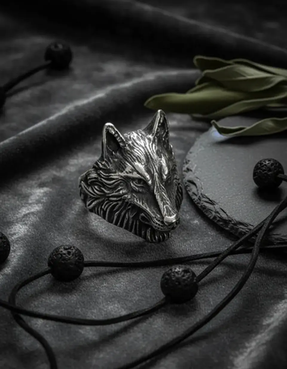 Anillo Lobo Vikingo Color Plata Acero Inoxidable Para Hombre 5