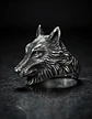 Anillo Lobo Vikingo Color Plata Acero Inoxidable Para Hombre - Miniatura 6