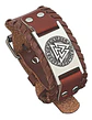 Pulsera Brazalete Cuero Vikingo Brújula Vegvisir Para Hombre - Miniatura 1