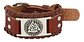 Pulsera Brazalete Cuero Vikingo Brújula Vegvisir Para Hombre - Miniatura 2