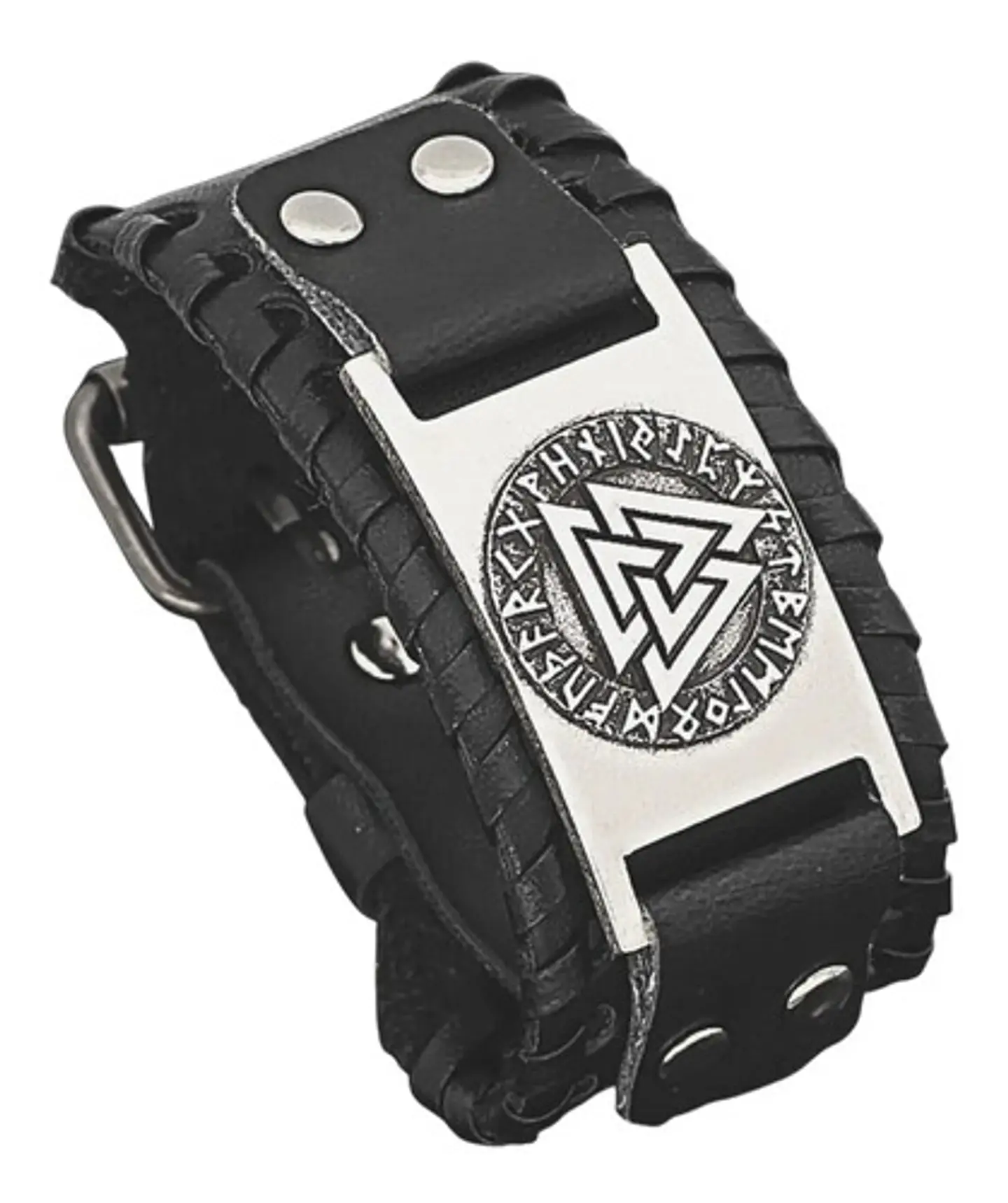 Pulsera Brazalete Cuero Vikingo Brújula Vegvisir Para Hombre 4
