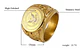 Anillo Color Oro Ancla Militar Acero Inoxidable Para Hombre - Miniatura 2