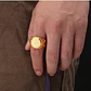 Anillo Color Oro Ancla Militar Acero Inoxidable Para Hombre - Miniatura 3