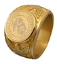 Anillo Color Oro Ancla Militar Acero Inoxidable Para Hombre - Miniatura 5