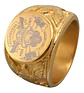 Anillo Color Oro Ancla Militar Acero Inoxidable Para Hombre - Miniatura 8
