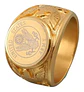 Anillo Color Oro Ancla Militar Acero Inoxidable Para Hombre - Miniatura 9