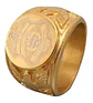 Anillo Color Oro Ancla Militar Acero Inoxidable Para Hombre - Miniatura 10