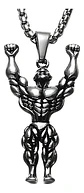 Collar Fitness Fisicoculturismo Gim Acero Inoxidable Hombre - Miniatura 1