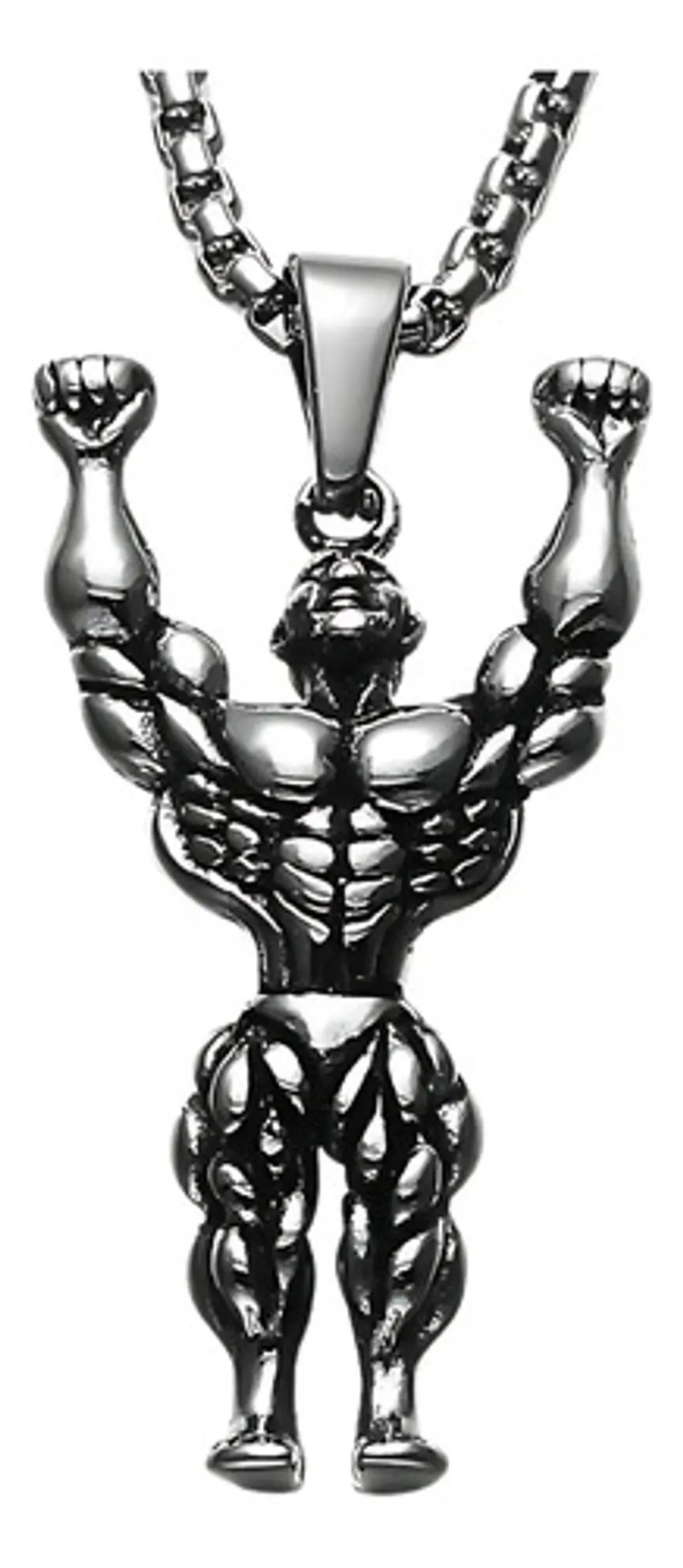 Collar Fitness Fisicoculturismo Gim Acero Inoxidable Hombre 1