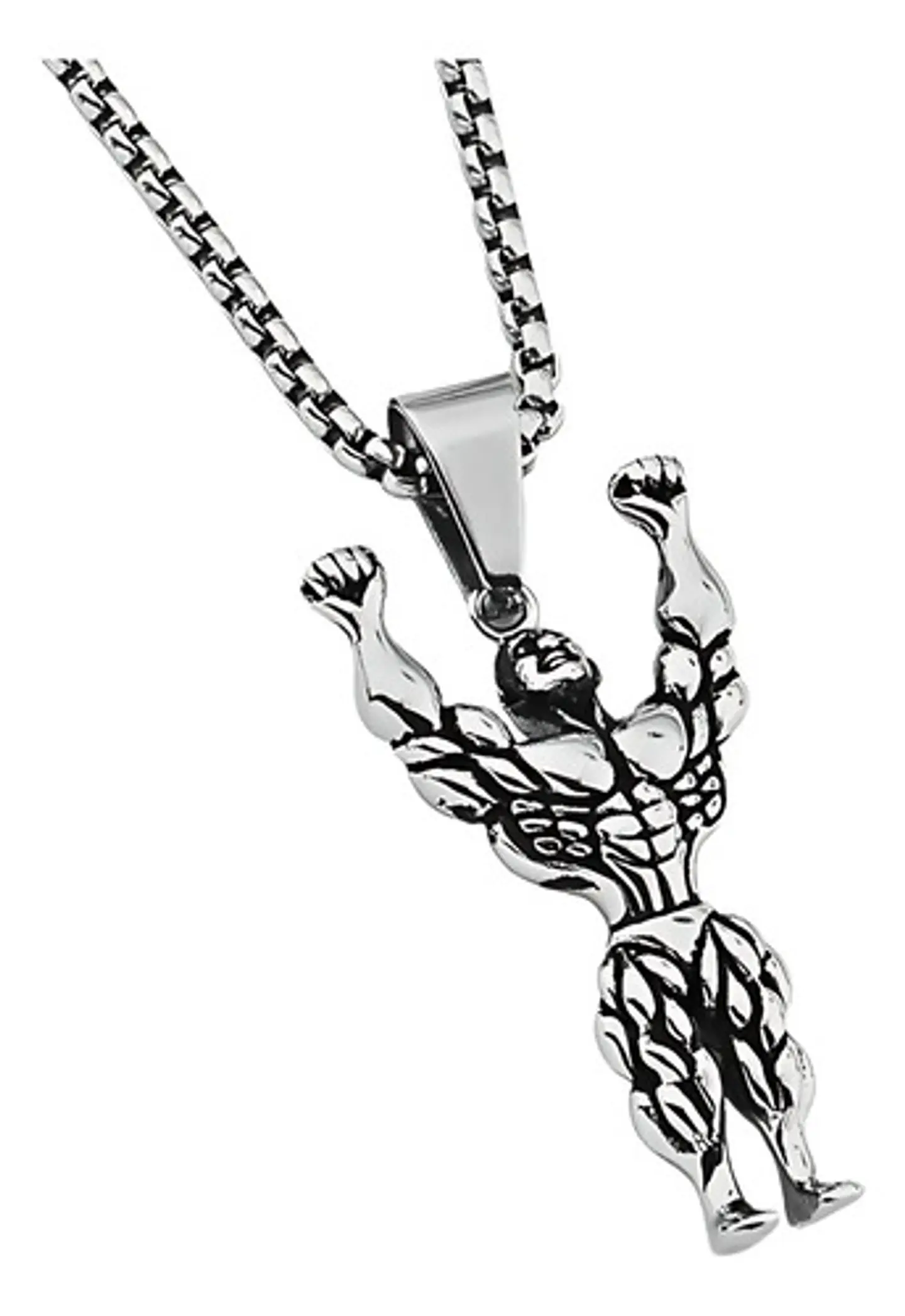 Collar Fitness Fisicoculturismo Gim Acero Inoxidable Hombre 2