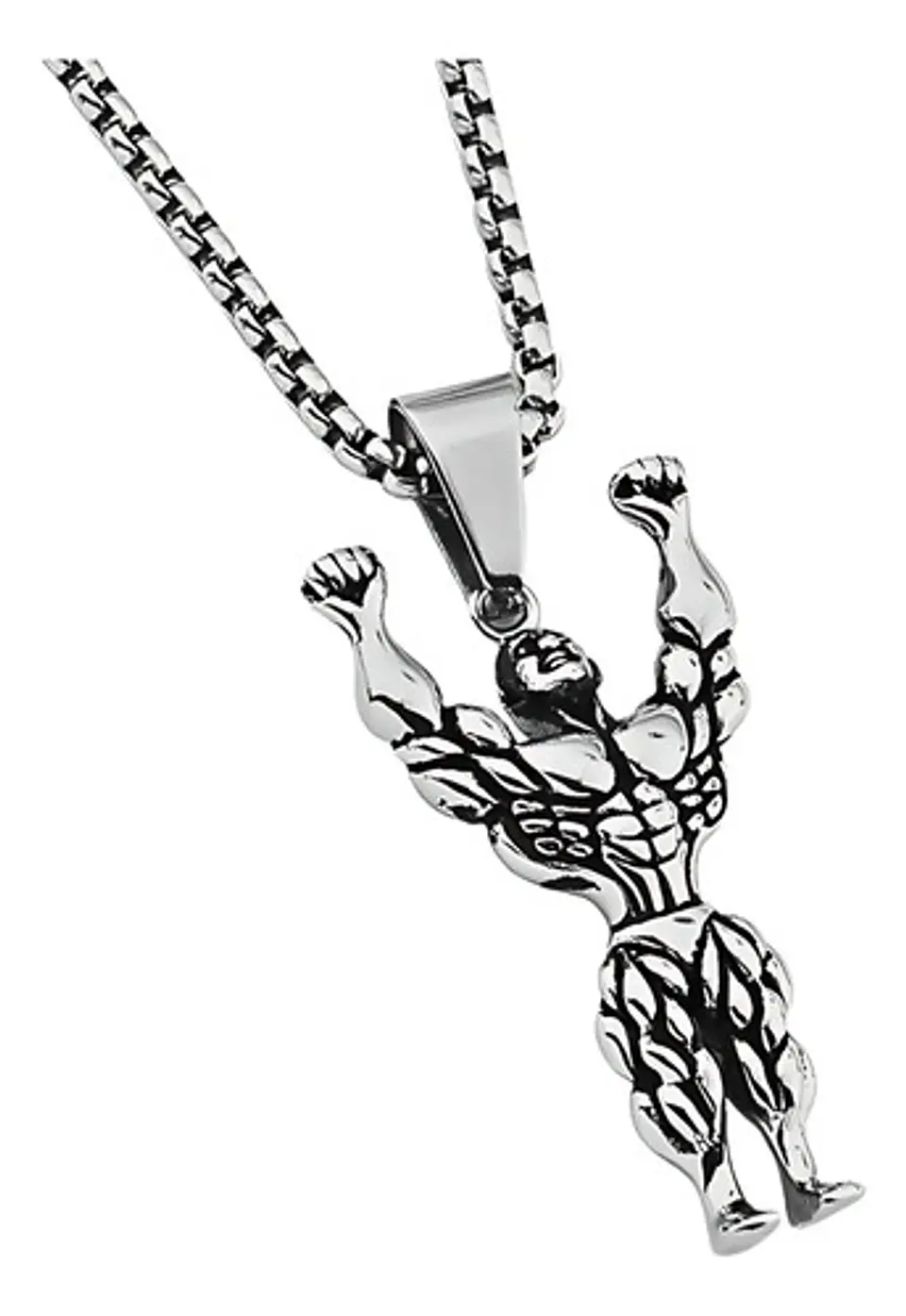 Collar Fitness Fisicoculturismo Gim Acero Inoxidable Hombre 2