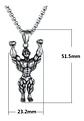Collar Fitness Fisicoculturismo Gim Acero Inoxidable Hombre - Miniatura 4