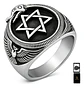 Anillo Estrella Vikingo Acero Inoxidable Color Plata Hombre - Miniatura 1