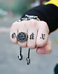 Anillo Estrella Vikingo Acero Inoxidable Color Plata Hombre - Miniatura 2